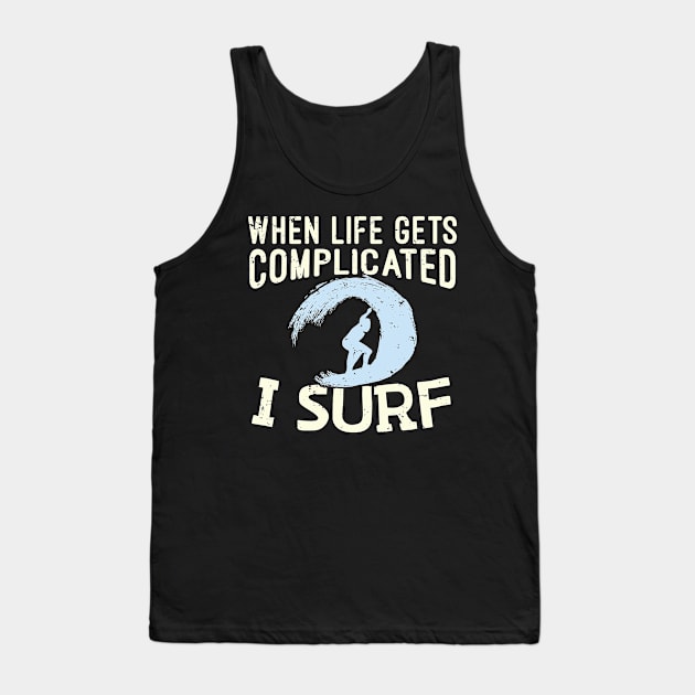 Surfing Lover Wave Riding Tank Top by PixelArt